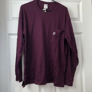 VS Pink | burgundy long sleeve